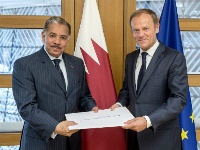 President Of The European Council Receives Credentials Of Qatari Ambassador