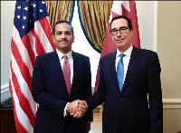 نائب رئيس مجلس الوزراء وزير الخارجية يجتمع مع عدد من المسؤولين الأمريكيين