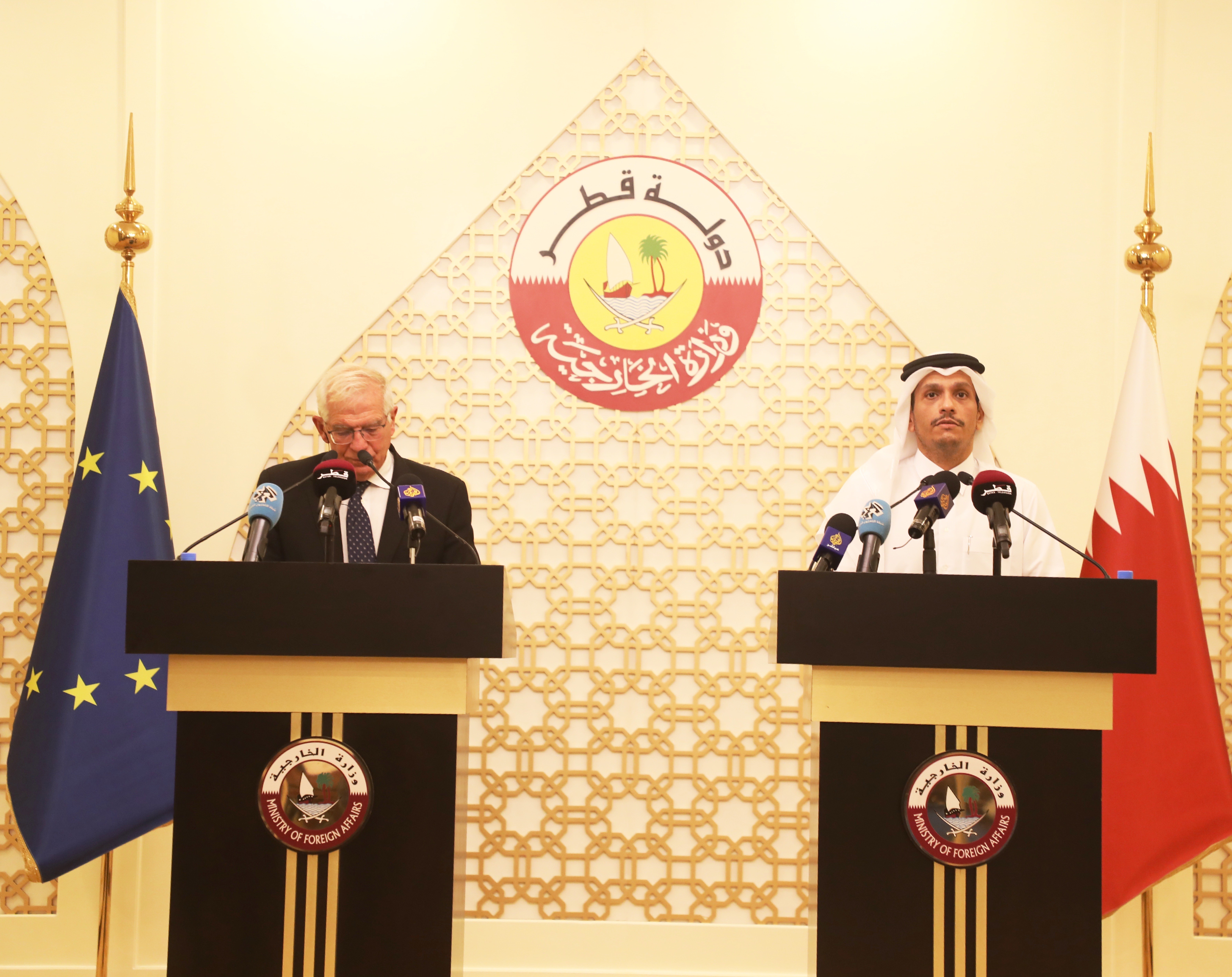 نائب رئيس مجلس الوزراء وزير الخارجية يؤكد على أهمية العلاقات بين قطر والاتحاد الأوروبي