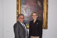 مديرة إدارة الشرق الأوسط بوزارة الخارجية النمساوية تجتمع مع سفير دولة قطر