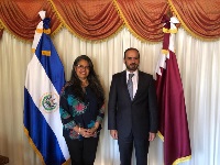 وزيرة الثقافة في السلفادور تجتمع مع القائم بالأعمال القطري 