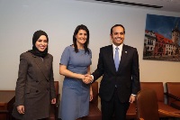 نائب رئيس مجلس الوزراء وزير الخارجية يجتمع مع المندوب الدائم للولايات المتحدة لدى الأمم المتحدة