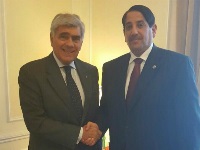 نائب رئيس الشركة الإيطالية للتنظيم الدولي يجتمع مع سفير قطر