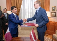 توقيع مذكرة تفاهم لإقامة مشاورات سياسية بين وزارتي الخارجية بدولة قطر وجمهورية لاتفيا