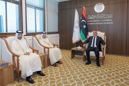 President of Libya's High Council of State Meets Qatar's Ambassador
