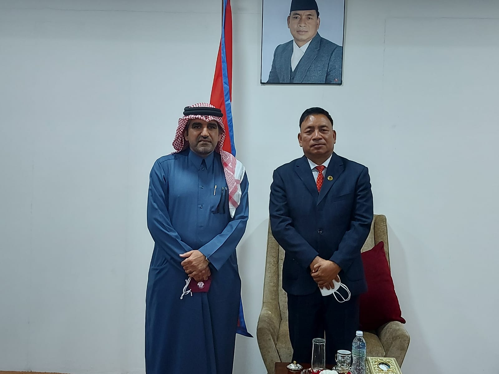 Vice President of Nepal Meets Qatar's Ambassador