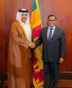 وزير الشؤون الخارجية والتوظيف الخارجي والسياحة بسريلانكا يجتمع مع سفير دولة قطر