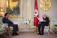 President of Tunisia Meets Ambassador of Qatar
