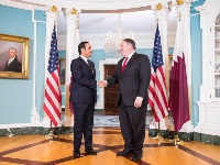 نائب رئيس مجلس الوزراء وزير الخارجية يجتمع مع وزير الخارجية الامريكي