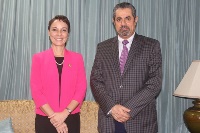 وزيرة خارجية جامايكا تجتمع مع سفير قطر