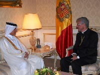 أمير إمارة أندورا يتسلم أوراق اعتماد سفير دولة قطر