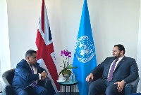وزير الدولة بوزارة الخارجية يجتمع مع وزير الدولة لشؤون الشرق الأوسط وجنوب آسيا والأمم المتحدة البريطاني