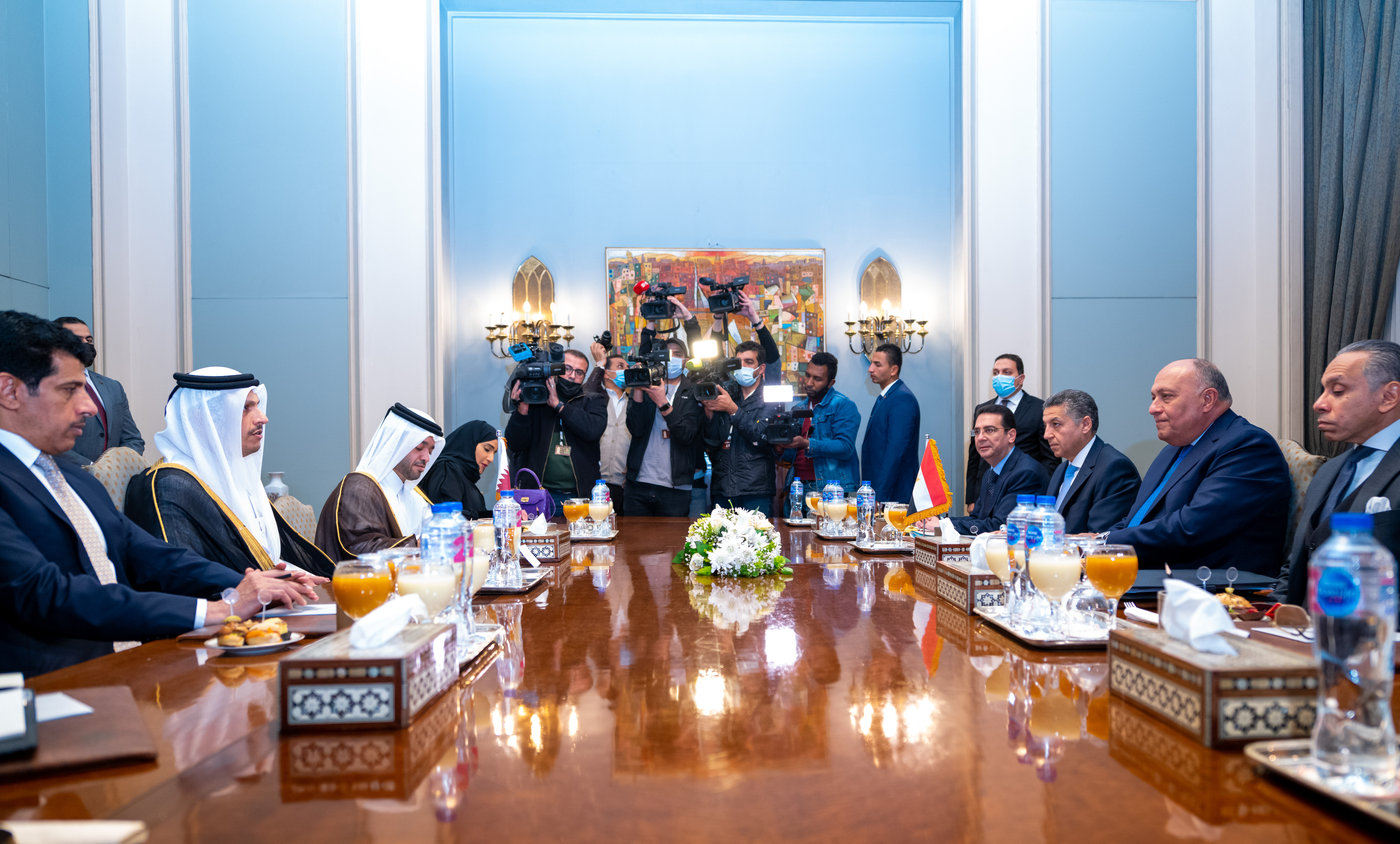 Deputy Prime Minister and Minister of Foreign Affairs Meets Egyptian Foreign Minister