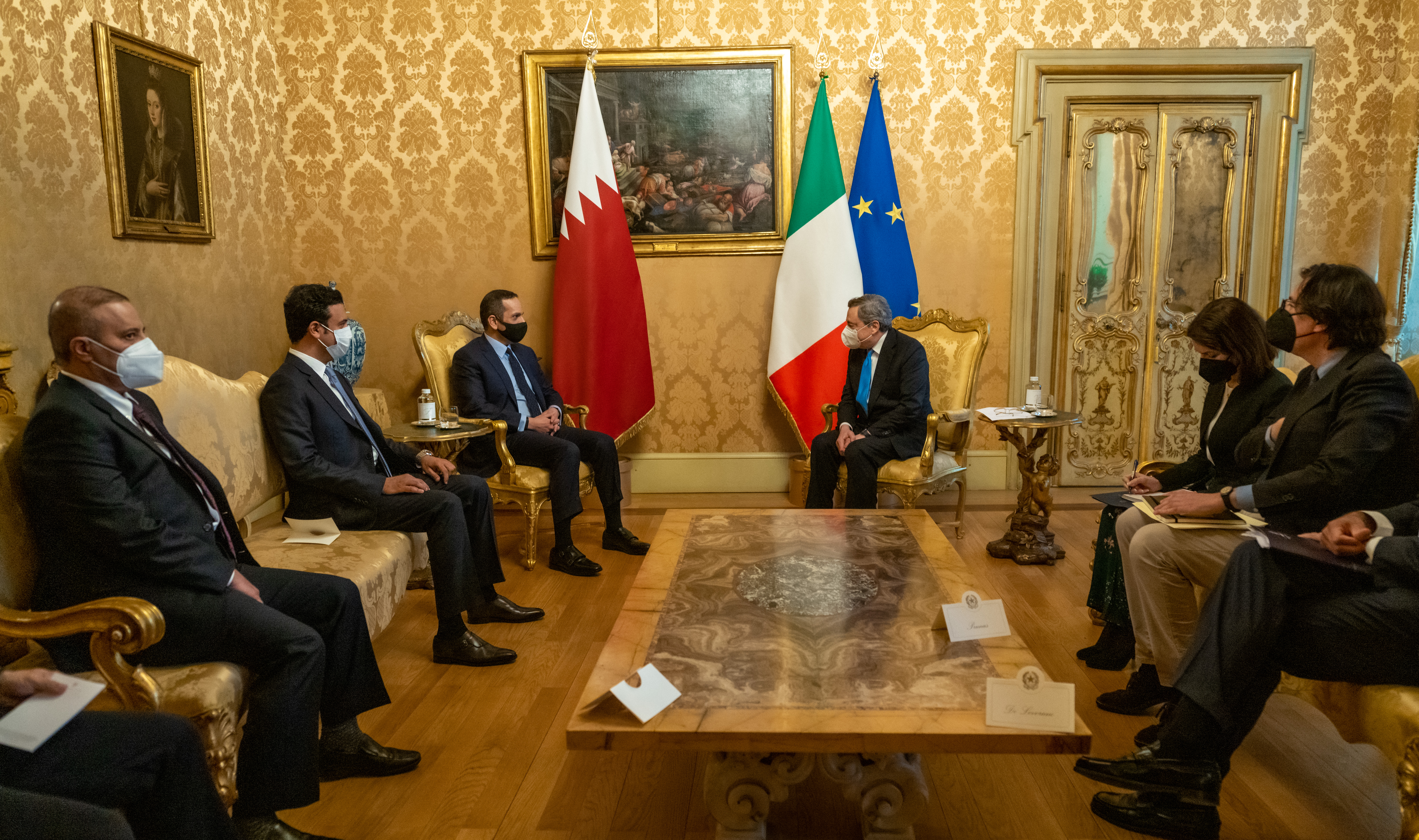 رئيس الوزراء الإيطالي يستقبل نائب رئيس مجلس الوزراء وزير الخارجية