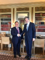 أمين عام وزارة الخارجية الفرنسية يجتمع مع سفير دولة قطر