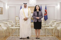 رئيسة جمهورية كوسوفو تستقبل سفير دولة قطر 