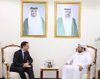 Minister of State at Ministry of Foreign Affairs Meets UK Foreign Secretary’s Representative for Humanitarian Affairs in the Occupied Palestinian Territories