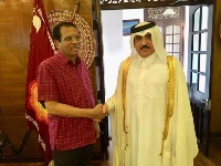 President of Republic of Sri Lanka Meets Ambassador of Qatar
