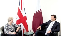 سمو الأمير يلتقي مع رئيسة وزراء المملكة المتحدة