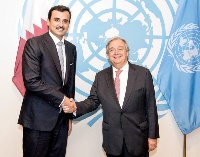 سمو الأمير يلتقي مع الأمين العام للأمم المتحدة