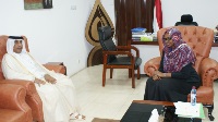 وزيرة التنمية الاجتماعية والعمل في السودان تجتمع مع سفير قطر 
