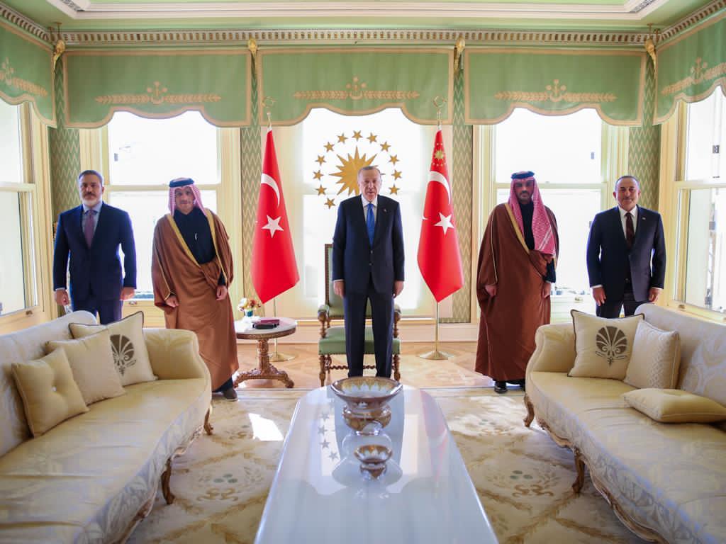 الرئيس التركي يستقبل نائب رئيس مجلس الوزراء وزير الخارجية