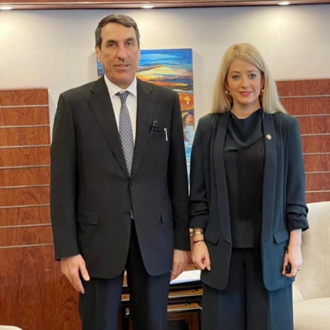 رئيسة مجلس النواب في جمهورية قبرص تجتمع مع سفير دولة قطر