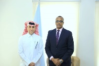 وزير النقل الصومالي يجتمع مع سفير دولة قطر