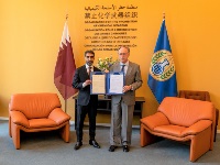 المدير العام لمنظمة حظر الأسلحة الكيميائية يتسلم أوراق اعتماد مندوب دولة قطر