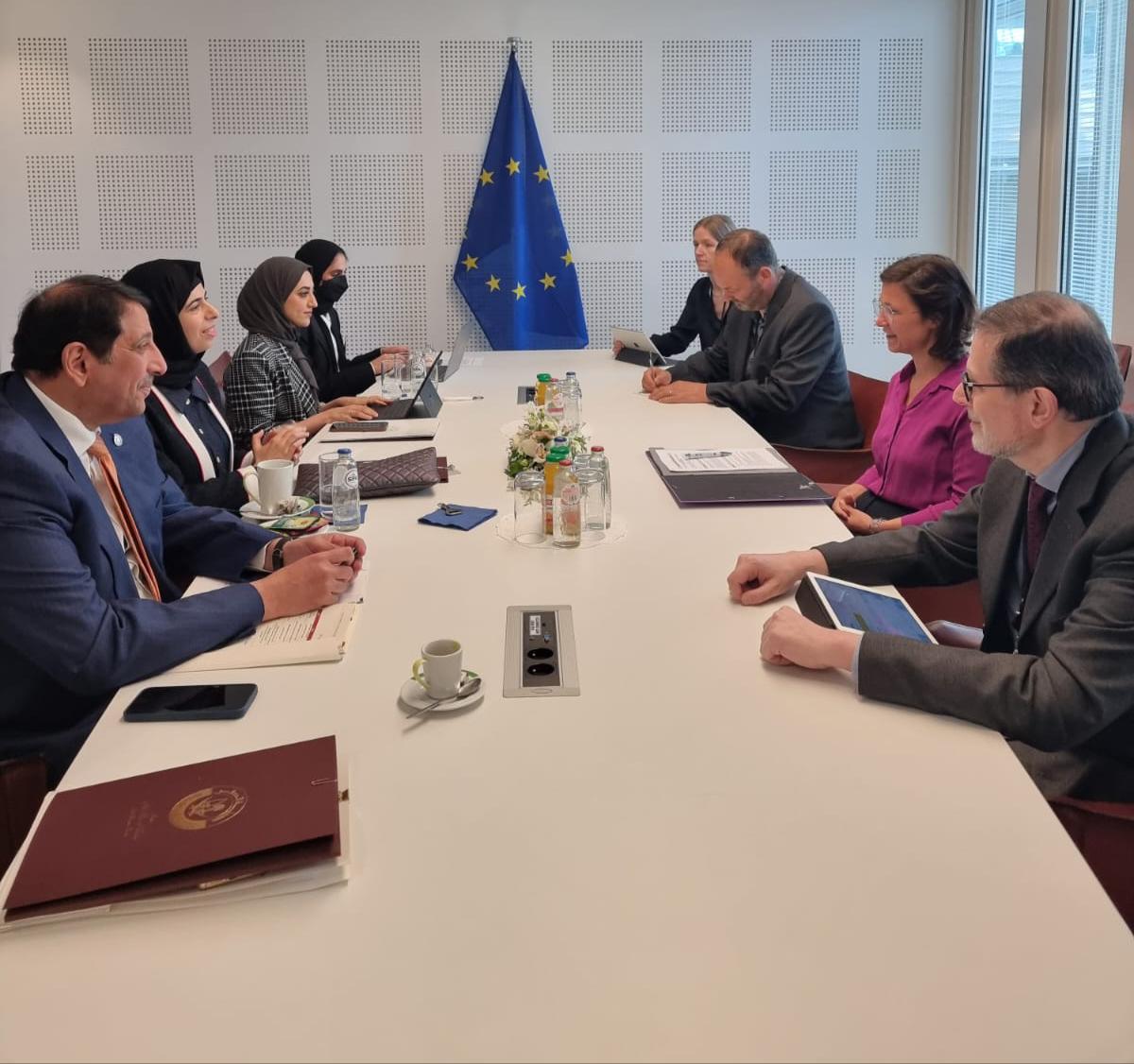 Assistant Foreign Minister Meets European Parliament Chair of Delegation for Relations with Arabian Peninsula