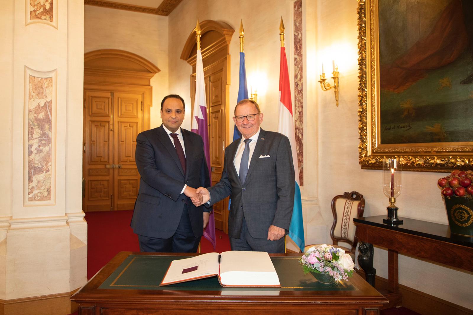 President of Luxembourg Chamber of Deputies Meets Qatar's Ambassador