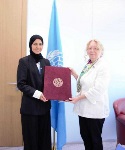 المديرة العامة لمكتب الأمم المتحدة في جنيف تتسلم أوراق اعتماد مندوب دولة قطر الدائم