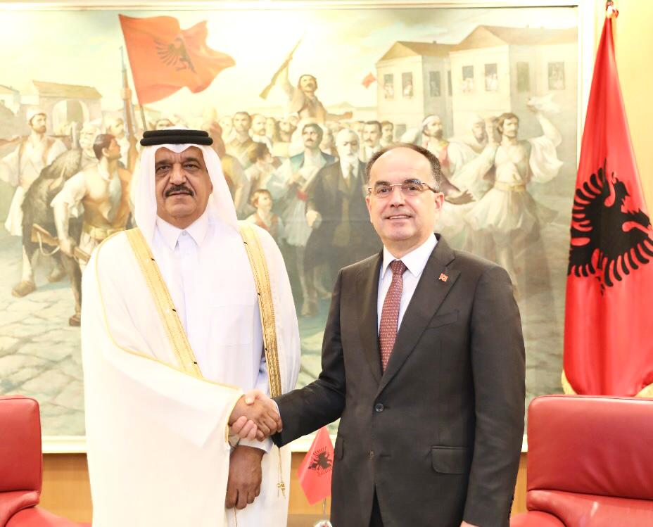 رئيس جمهورية ألبانيا يستقبل سفير دولة قطر 