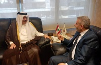 وزير العمل اللبناني يجتمع مع سفير دولة قطر 