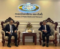 وزيرا الأشغال والعمل بجمهورية لاوس الشعبية الديمقراطية يجتمعان مع سفير قطر
