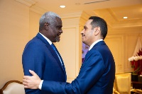 رئيس مجلس الوزراء وزير الخارجية يجتمع مع رئيس مفوضية الاتحاد الأفريقي