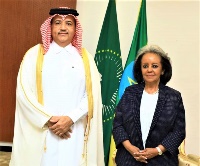 رئيسة إثيوبيا تستقبل سفير دولة قطر