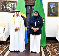 رئيسة جمهورية تنزانيا تتسلم أوراق اعتماد سفير دولة قطر