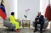 النائبة التنفيذية لرئيس فنزويلا تجتمع مع وزير الدولة للشؤون الخارجية 