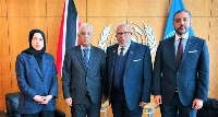 المندوب الدائم لقطر ورئيسا المجموعتين العربية والإسلامية يقدمون طلبا لعقد الجمعية العامة للأمم المتحدة لإحاطة إنسانية حول الوضع في غزة