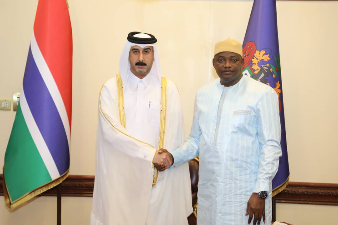 President of The Gambia Receives Credentials of Qatar's Ambassador