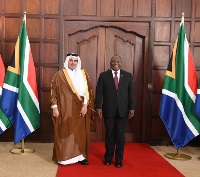 رئيس جمهورية جنوب إفريقيا يتسلم أوراق اعتماد سفير دولة قطر