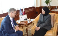 Permanent Representative of Qatar to UN Meets Special Envoy of President of Serbia, President of UNGA