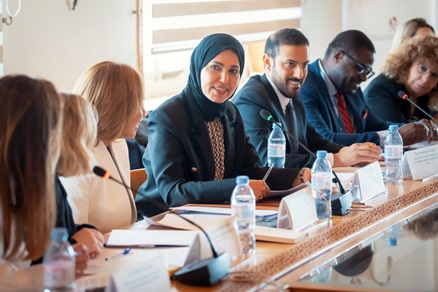 المندوب الدائم لدولة قطر بجنيف تشارك في جلسة حوارية رفيعة المستوى حول العدالة وبناء القدرات في القانون الدولي