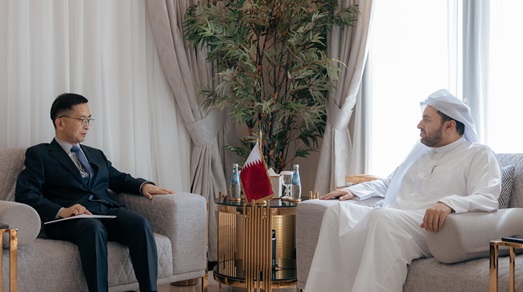 وزير الدولة بوزارة الخارجية يجتمع مع السفير الصيني