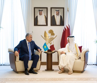 رئيس مجلس الوزراء وزير الخارجية يستقبل وزير خارجية كازاخستان