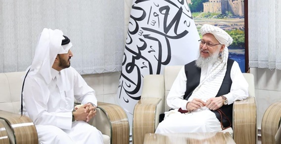 نائب رئيس الوزراء للشؤون الإدارية في أفغانستان يجتمع مع سفير دولة قطر