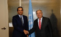 Qatar's Foreign Minister Meets UN Secretary General