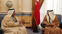 Bahrain Prime Minister Meets Qatar's Outgoing Ambassador