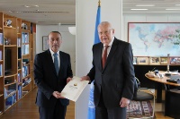 المدير العام لمكتب الأمم المتحدة في فيينا يتسلم أوراق اعتماد مندوب دولة قطر